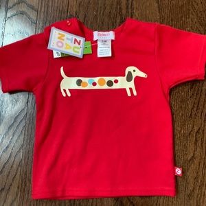 Zutano boys red short sleeve shirt